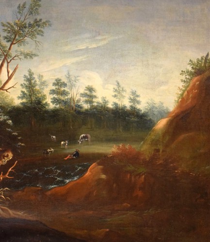 Paysage lacustre - Atelier Antonio Diziani (1737-1797) - Romano Ischia